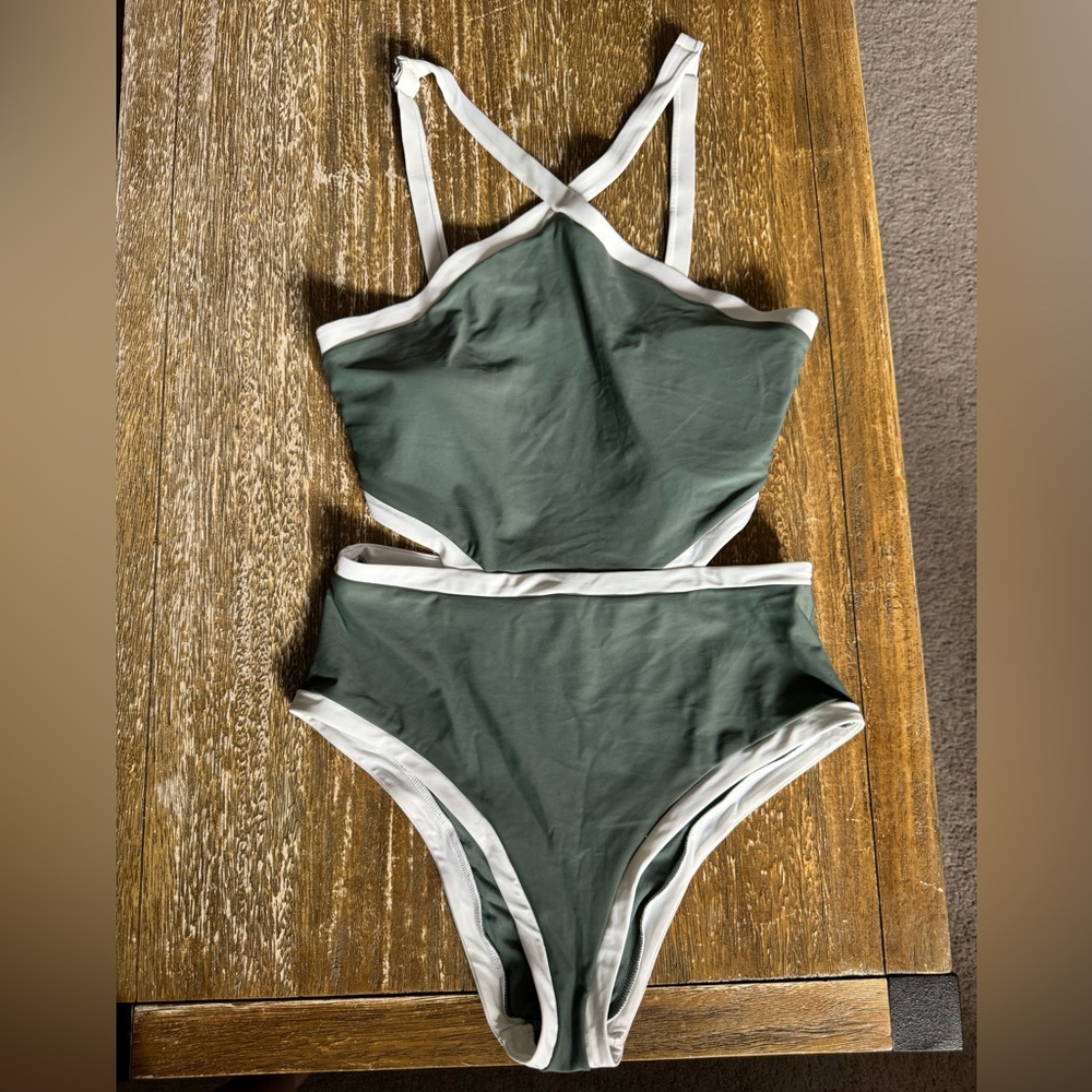 Aerie Green One Piece Swimsuit
